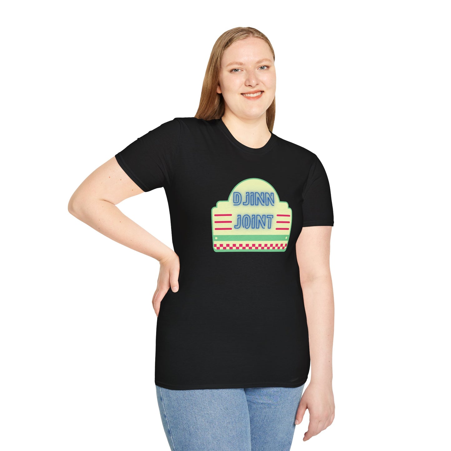 Djinn Joint Neon Diner Logo, Retro Magical Vibes Shirt