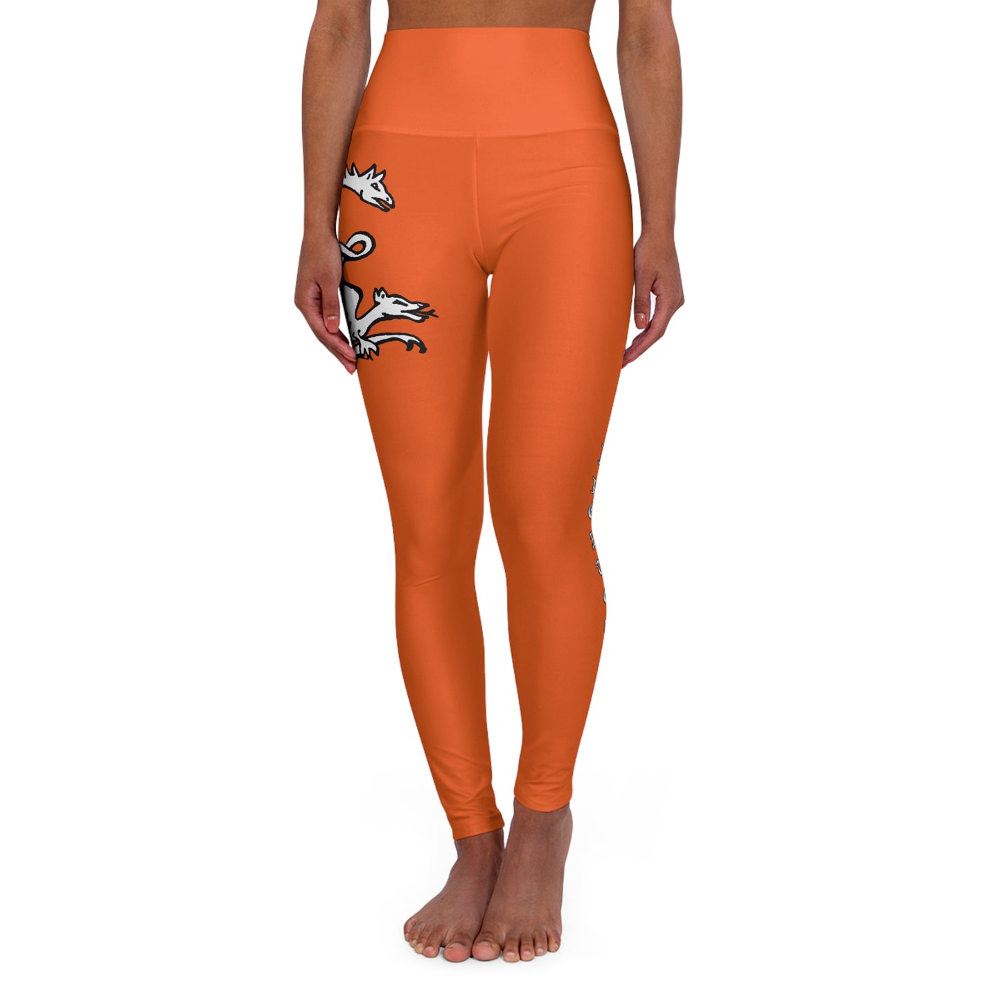 ORANGE - Endless Productions High waste full length leggings