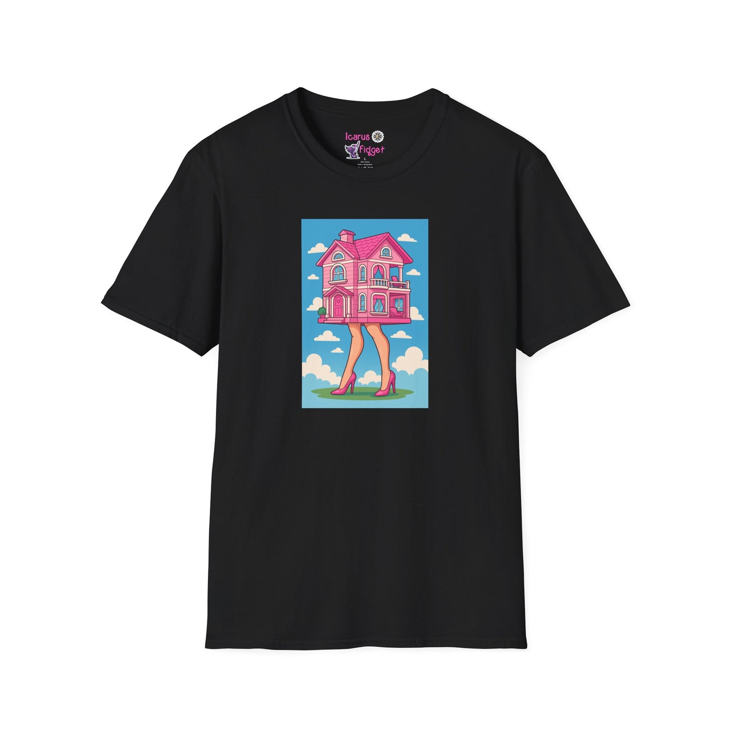 Baba Yaga Dreamhome Tee, Haunted Barbiecore Cottage, Whimsical Witch House Graphic T Shirt