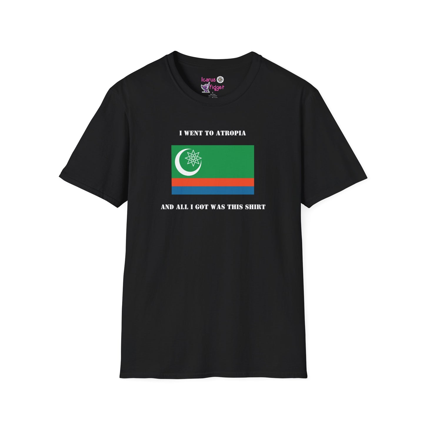 Visit Beautiful Atropia Shirt. Retro Travel Souvenir Tee from a Country That Totally Exists, Trust Me