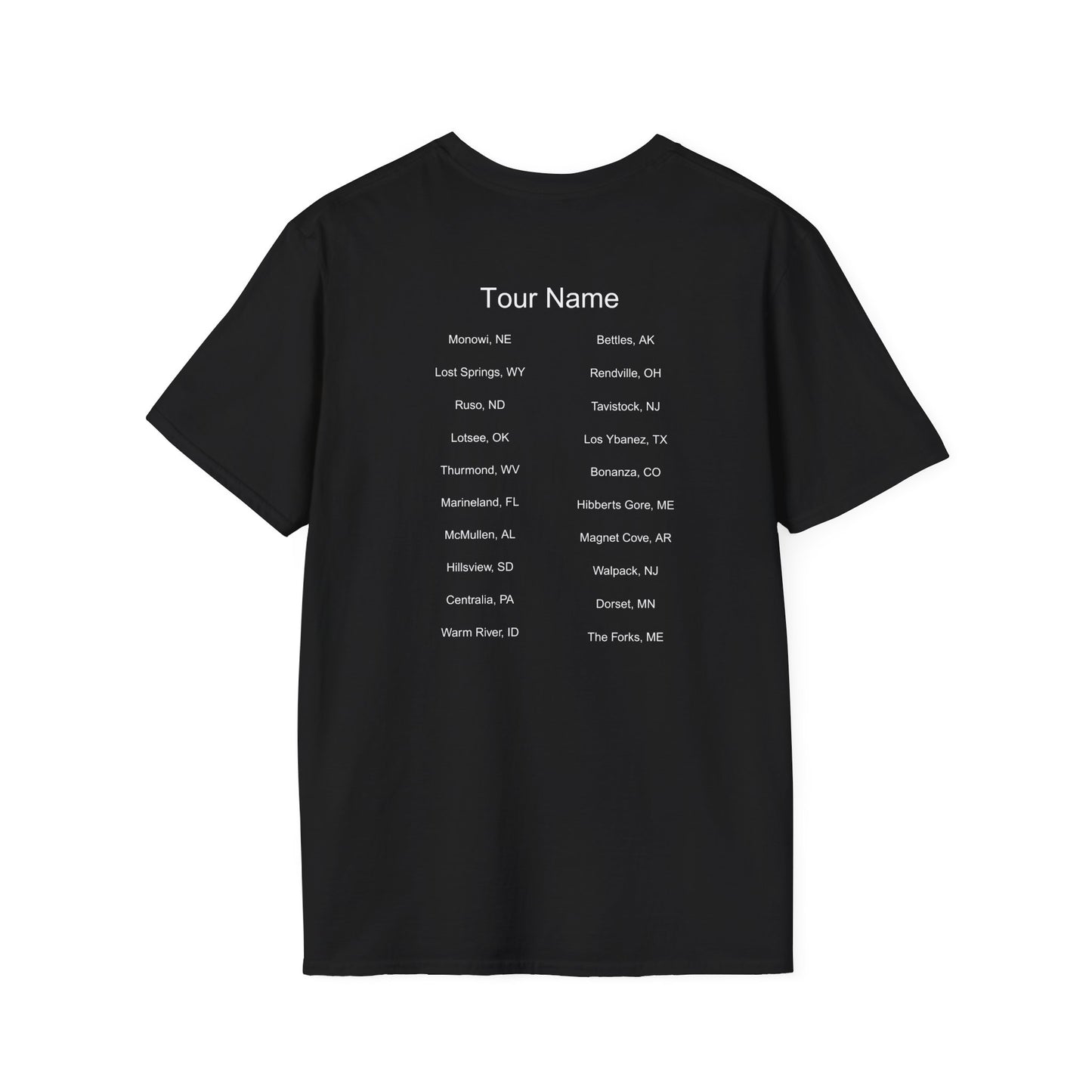 Smallest Towns in America World Tour Shirt, Funny Fake Band Tee, Obscure Travel, Weirdcore Gift