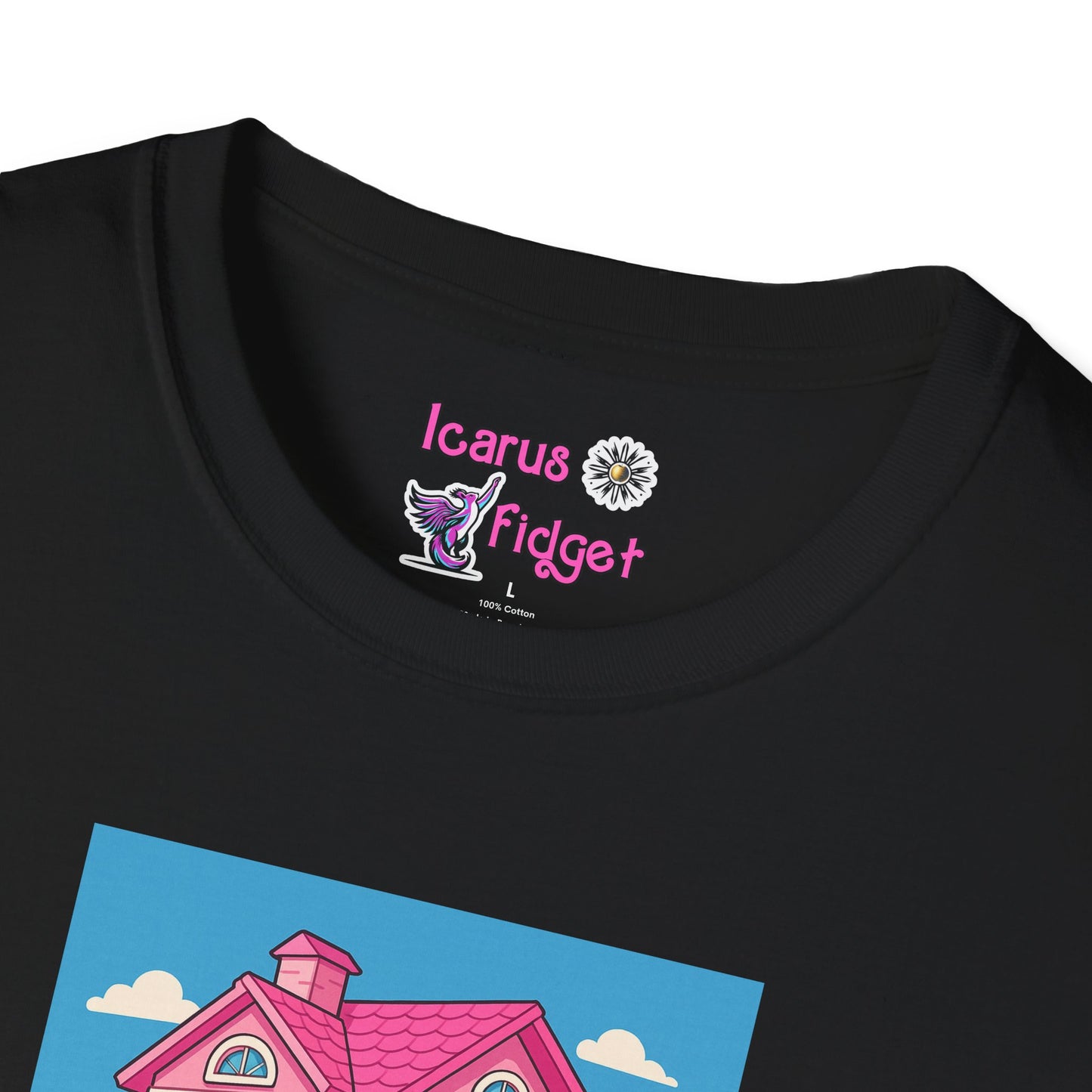 Baba Yaga Dreamhome Tee, Haunted Barbiecore Cottage, Whimsical Witch House Graphic T Shirt