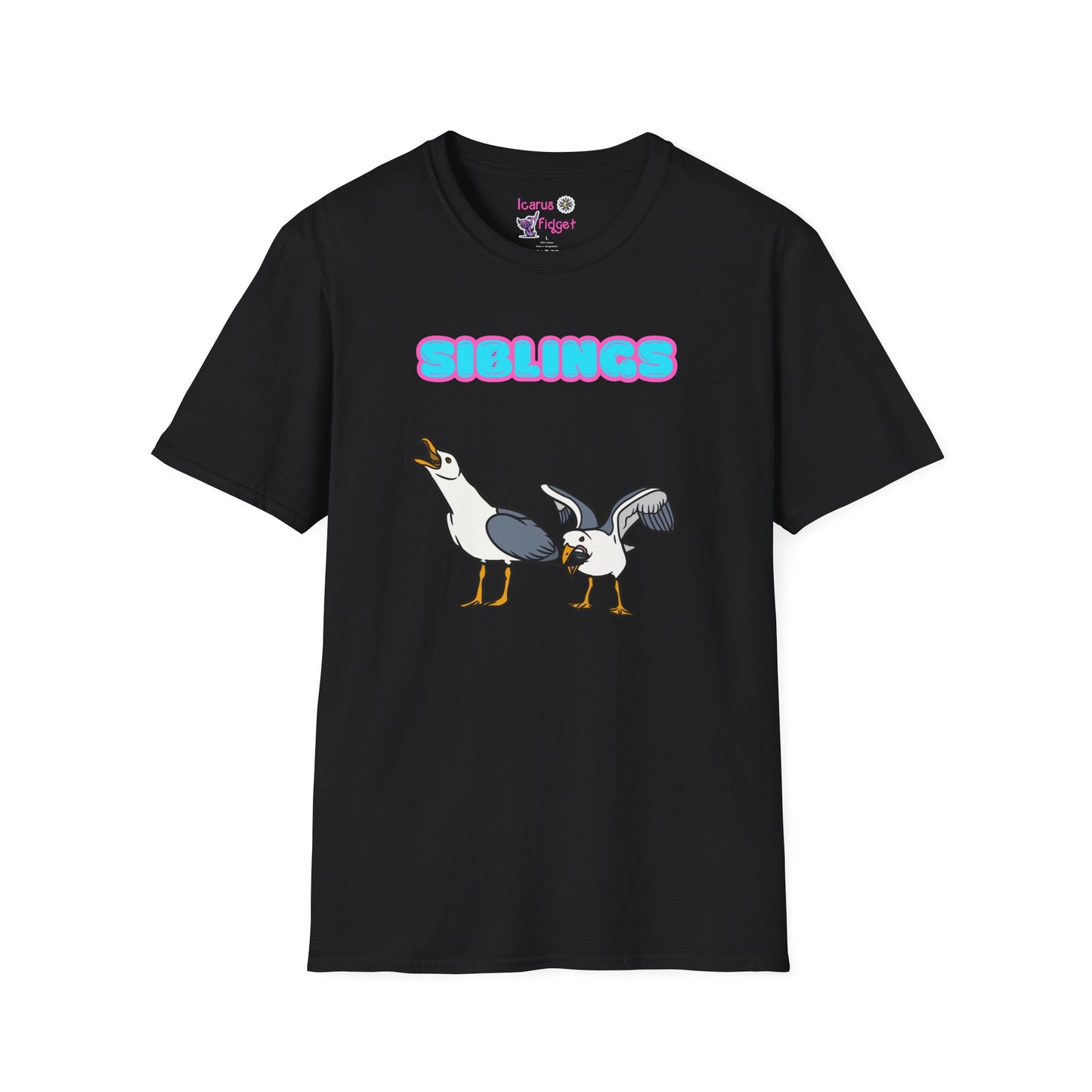 SIBLINGS Seagull Chaos Shirt, Funny Animal Meme Tee, ADHD Sibling love