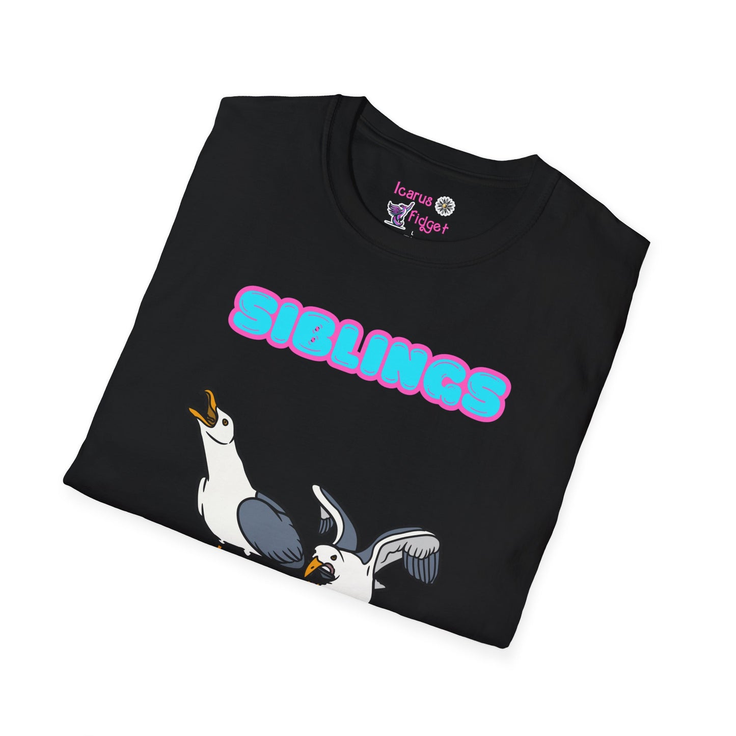 SIBLINGS Seagull Chaos Shirt, Funny Animal Meme Tee, ADHD Sibling love