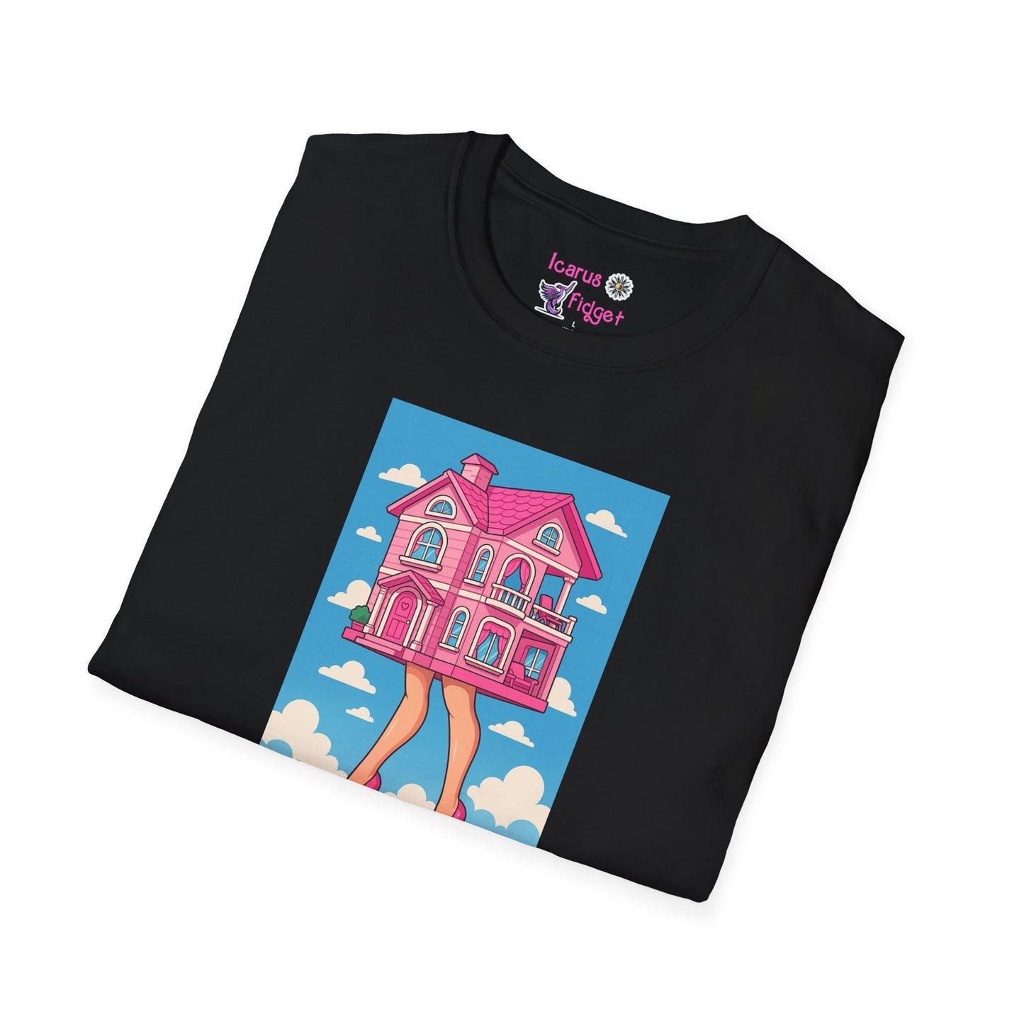 Baba Yaga Dreamhome Tee, Haunted Barbiecore Cottage, Whimsical Witch House Graphic T Shirt