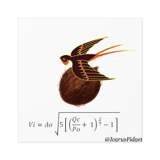 Air velocity of an unladen swallow - Sticker
