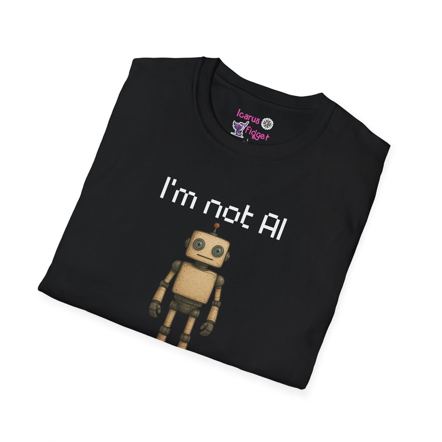 I'm Not AI Just Autistic Shirt, Neurodivergent Pride Robot Tee, Autism Awareness Shirt, Funny Pixel Graphic T Shirt