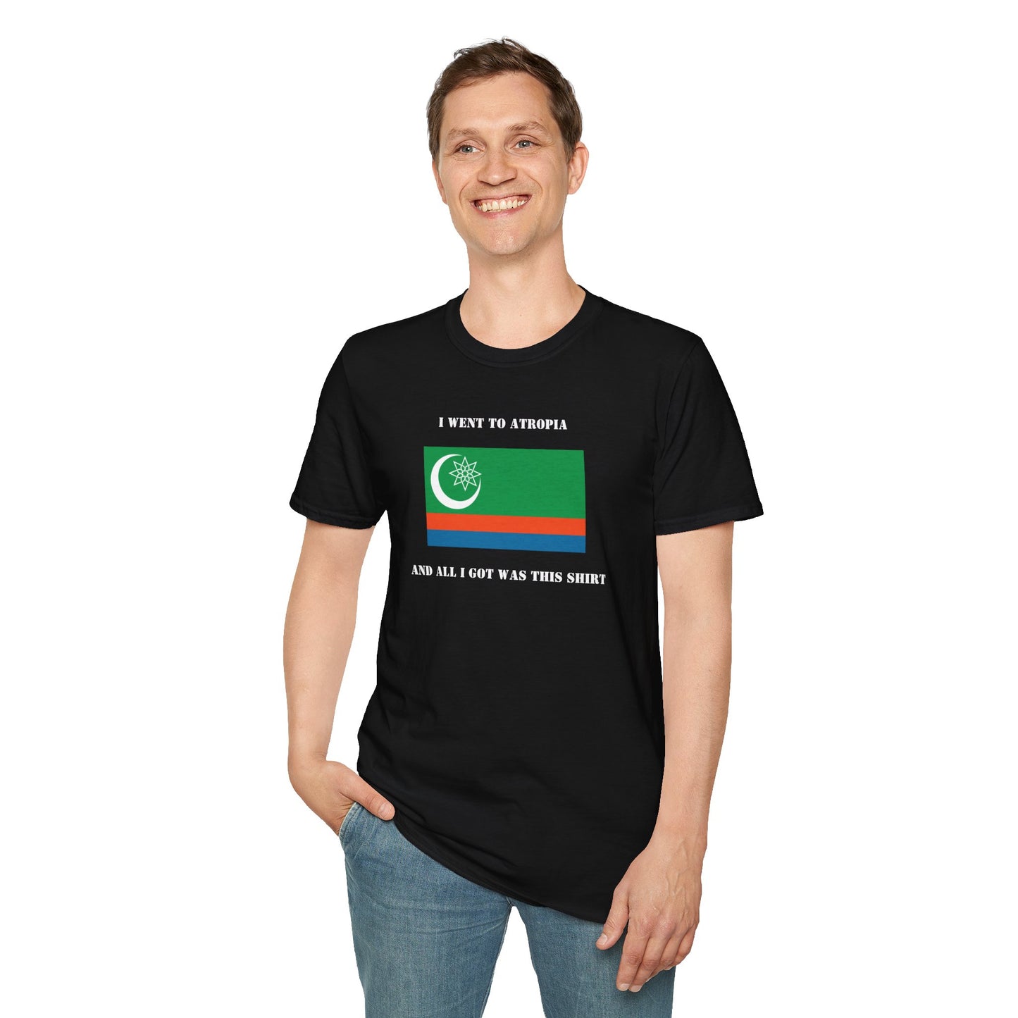 Visit Beautiful Atropia Shirt. Retro Travel Souvenir Tee from a Country That Totally Exists, Trust Me