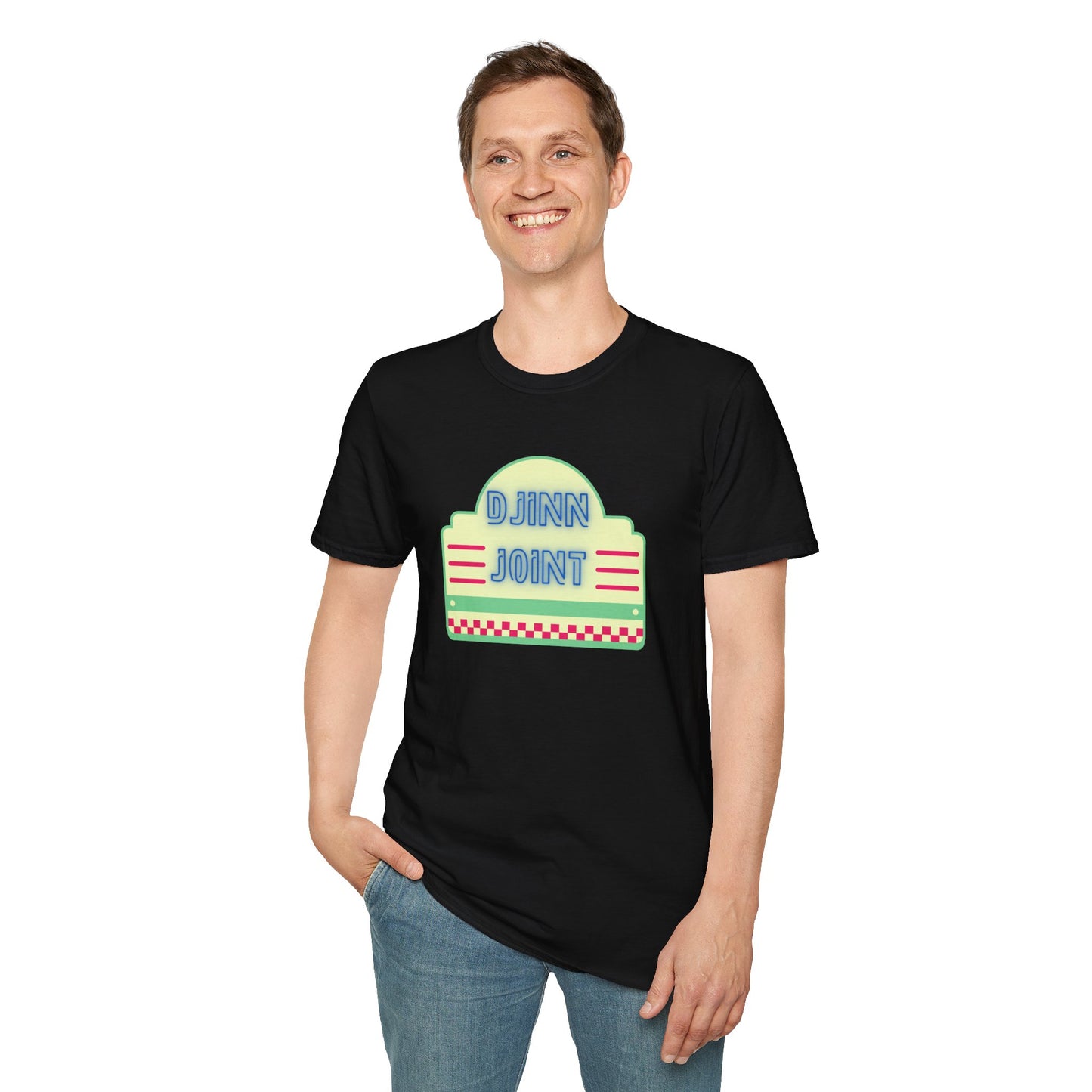 Djinn Joint Neon Diner Logo, Retro Magical Vibes Shirt