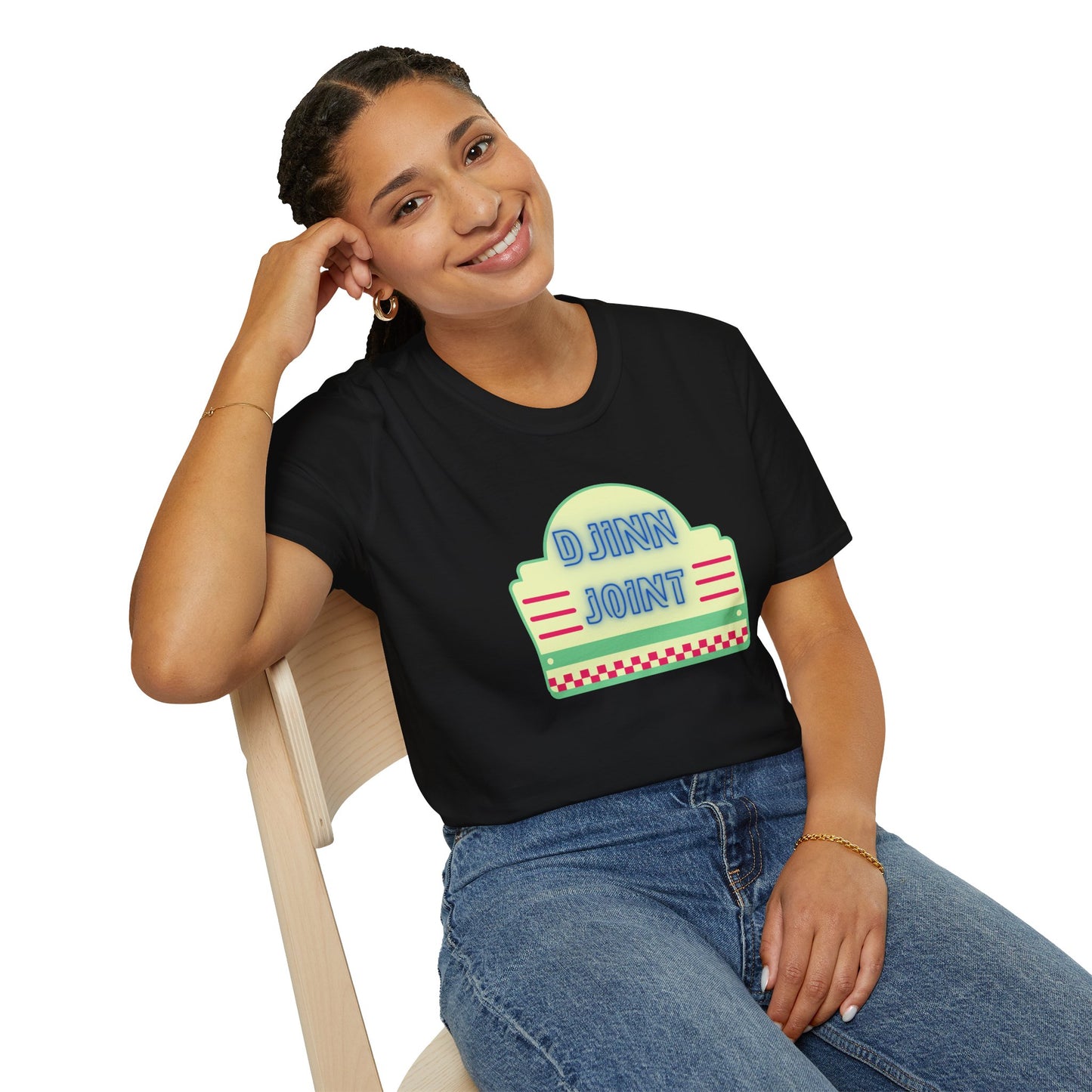 Djinn Joint Neon Diner Logo, Retro Magical Vibes Shirt