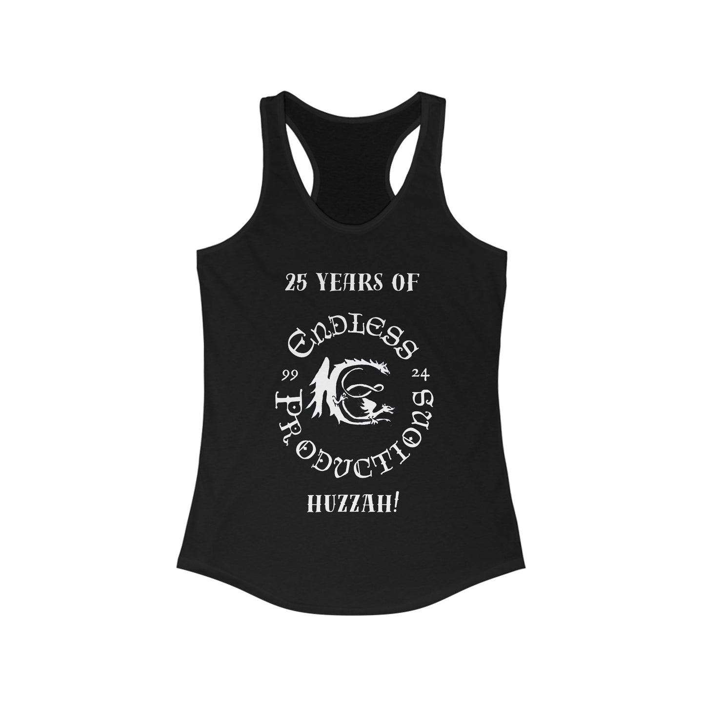 ADULT RACERBACK WOMEN'S - Endless Productions 25 Years of Huzzah