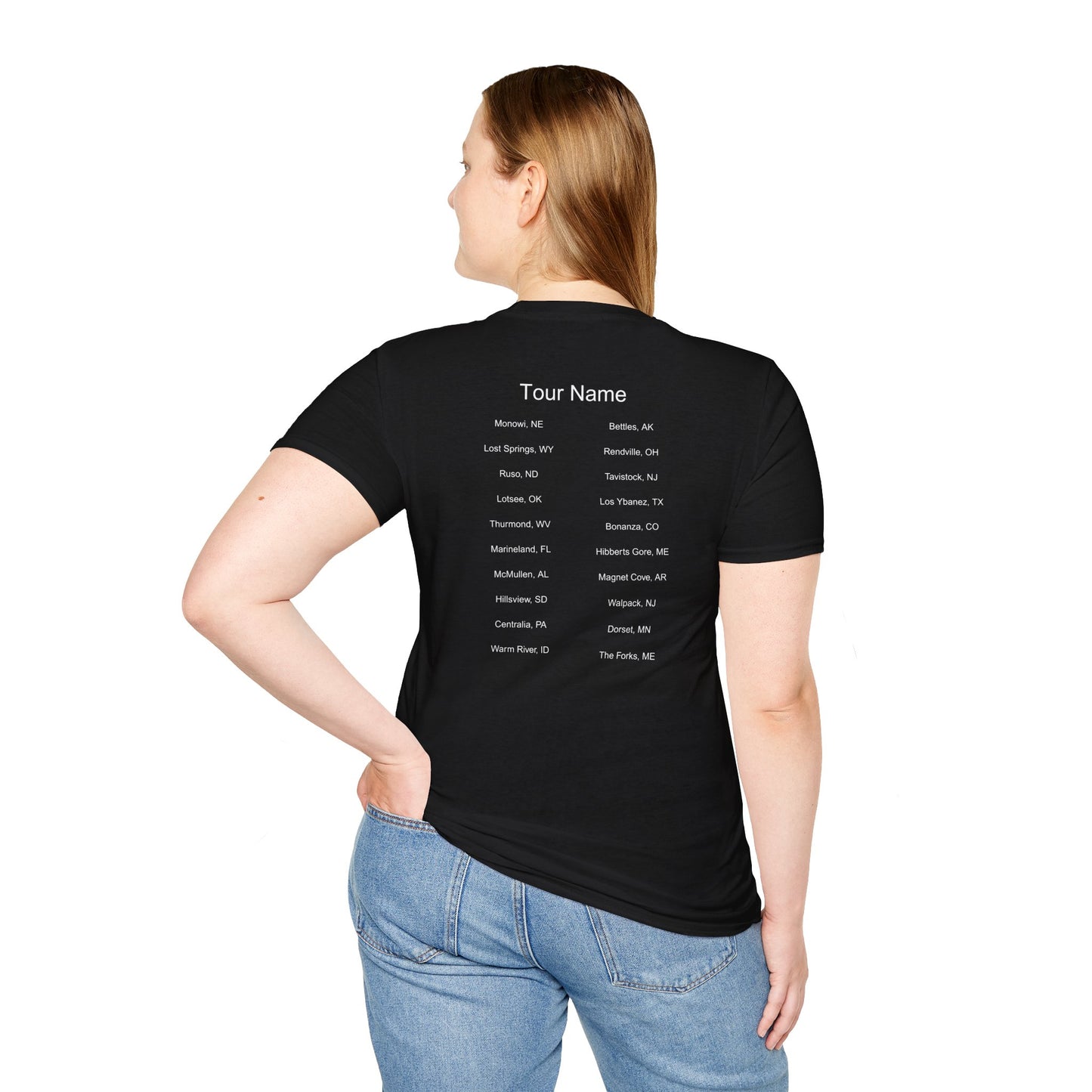 Smallest Towns in America World Tour Shirt, Funny Fake Band Tee, Obscure Travel, Weirdcore Gift