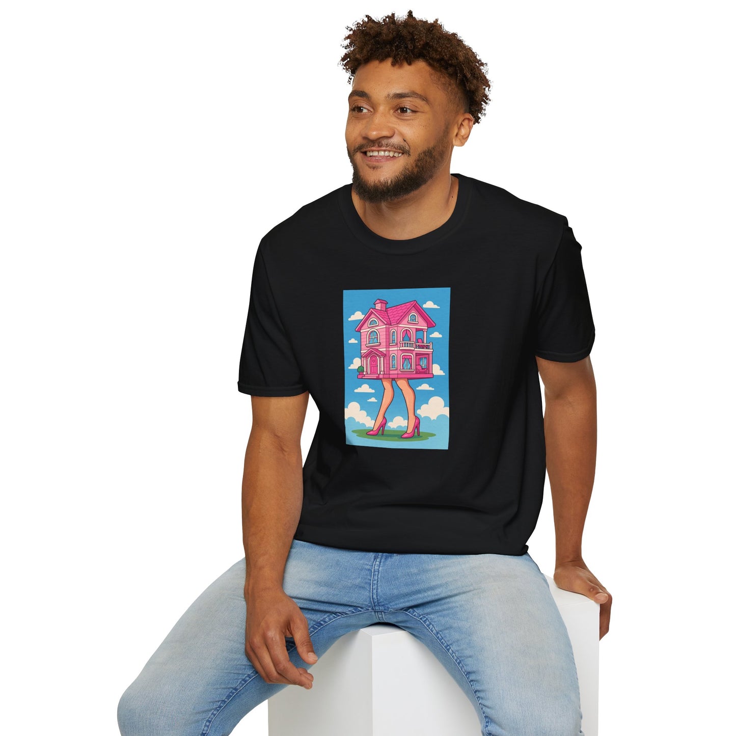 Baba Yaga Dreamhome Tee, Haunted Barbiecore Cottage, Whimsical Witch House Graphic T Shirt