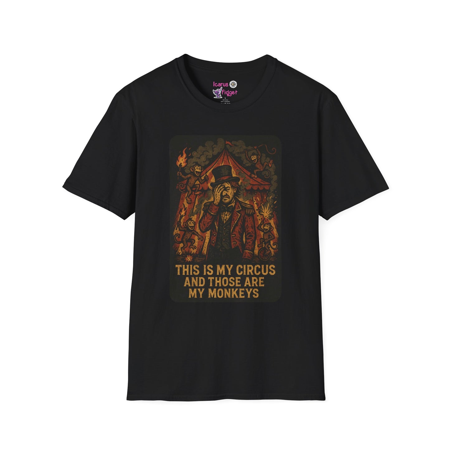 This Is My Circus Shirt, Funny Chaos Meme T Shirt, Burnout Ringmaster Art, ADHD Neurodivergent Humor Tee