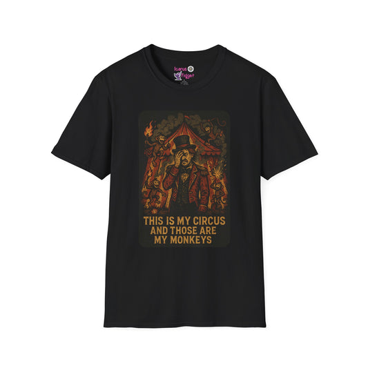This Is My Circus Shirt, Funny Chaos Meme T Shirt, Burnout Ringmaster Art, ADHD Neurodivergent Humor Tee