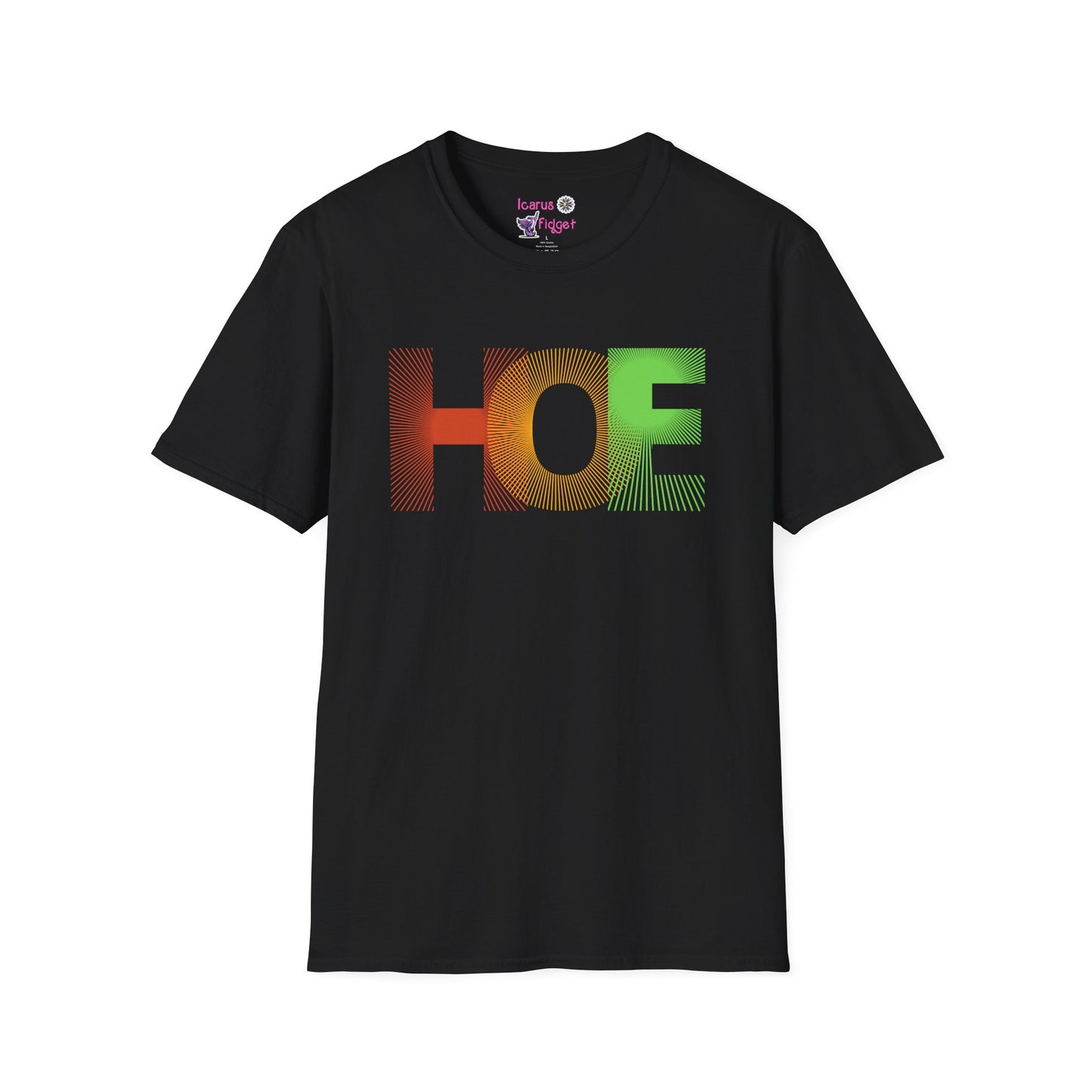 HOE Color Gradient Graphic T-Shirt | Bold Lettering Tee