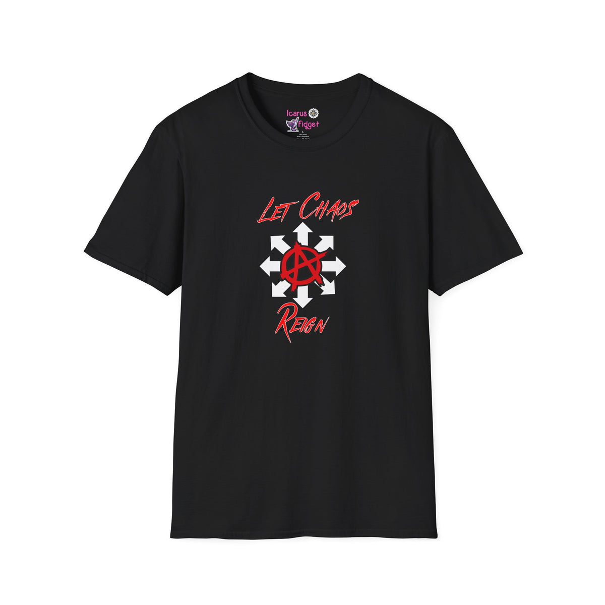 Let Chaos Reign anarchist symbol T-Shirt | punk graphic tee