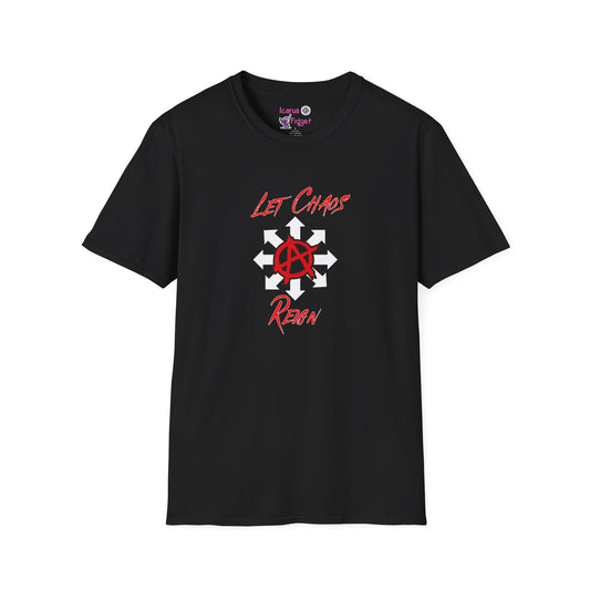 Let Chaos Reign anarchist symbol T-Shirt | punk graphic tee