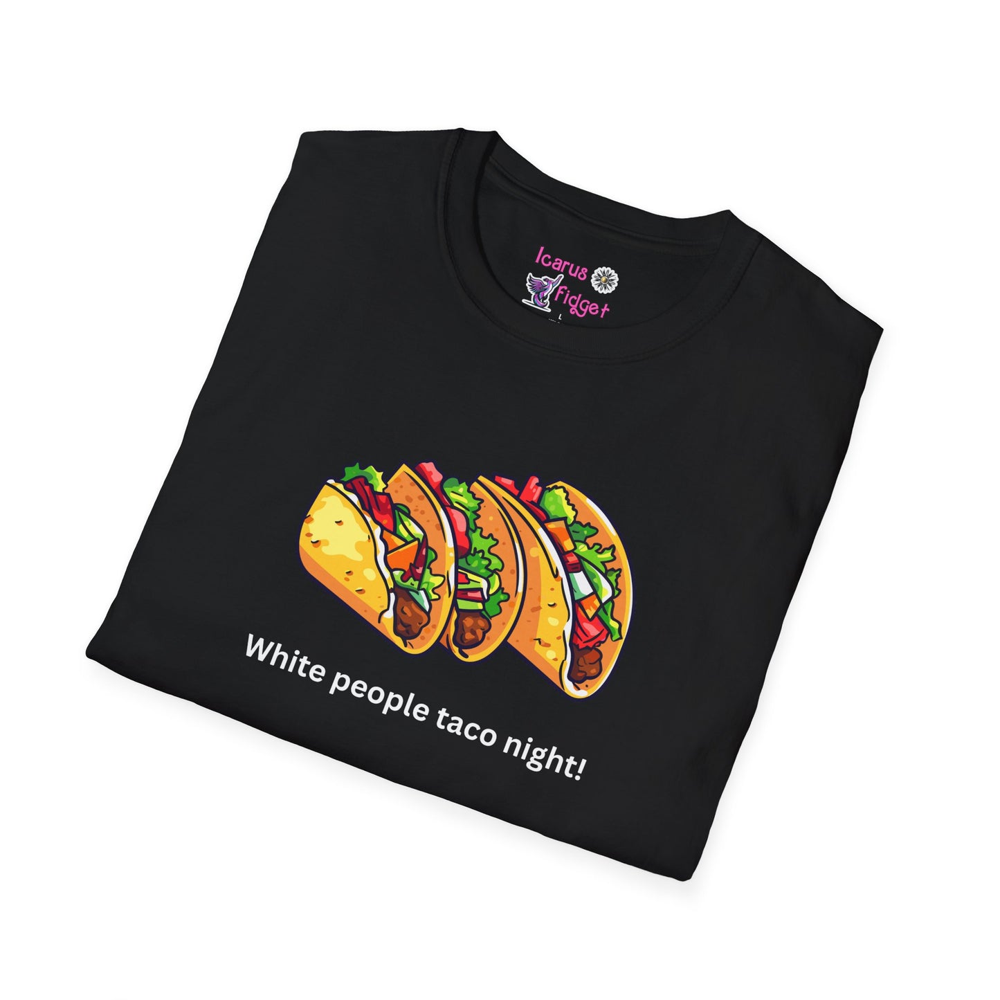 White People Taco Night T-Shirt – Funny Cursed Meme Tee | Icarus Fidget