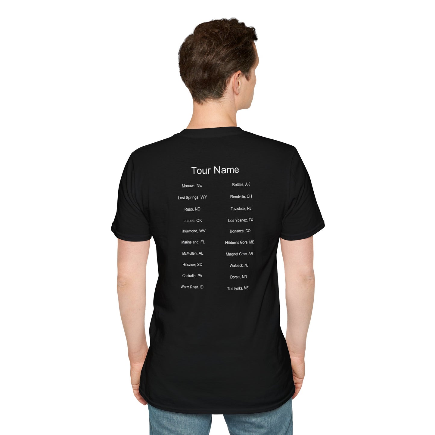 Smallest Towns in America World Tour Shirt, Funny Fake Band Tee, Obscure Travel, Weirdcore Gift
