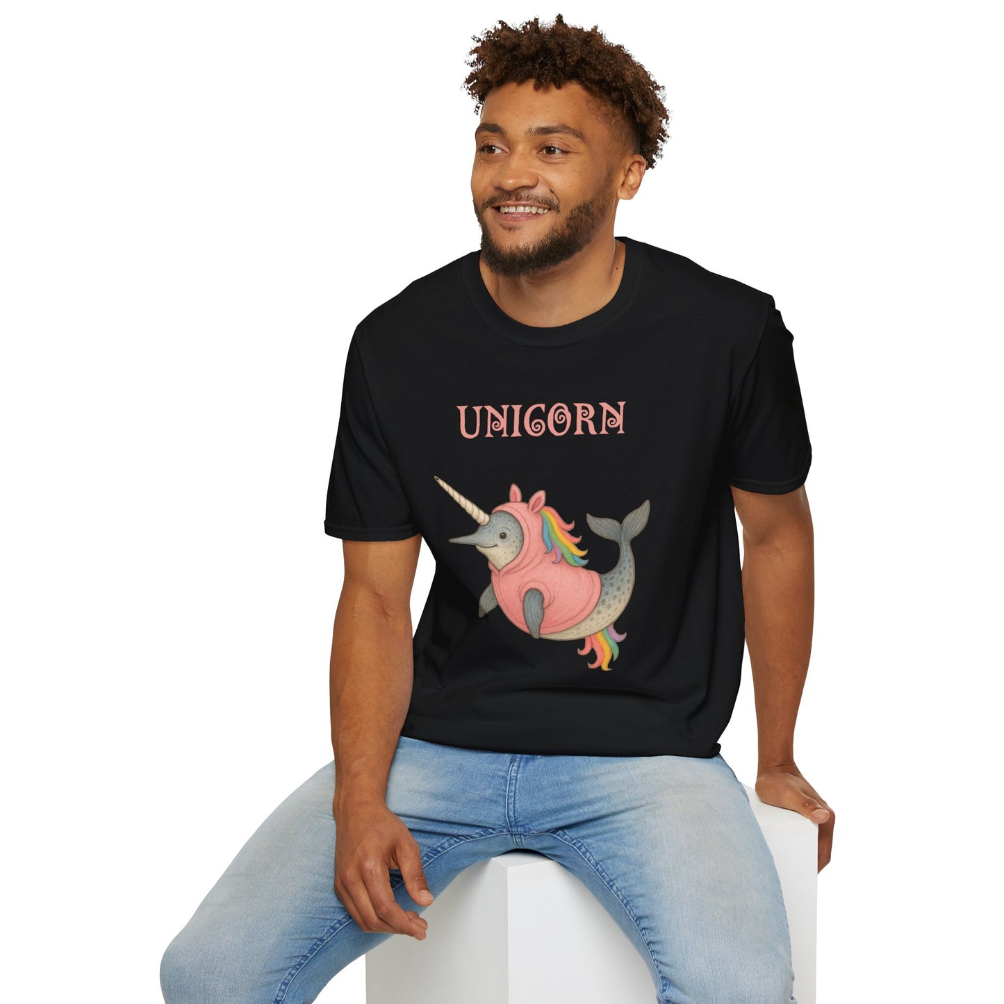 Unicorn Narwhal Shirt, Cute Narwhal in Unicorn , Pastel Animal Meme T Shirt, Funny Kawaii LGBTQ Gift