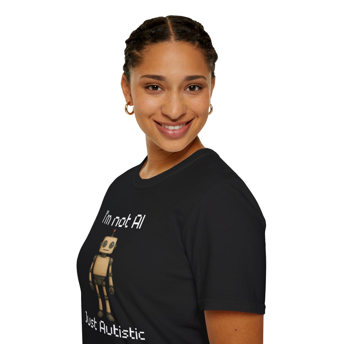 I'm Not AI Just Autistic Shirt, Neurodivergent Pride Robot Tee, Autism Awareness Shirt, Funny Pixel Graphic T Shirt