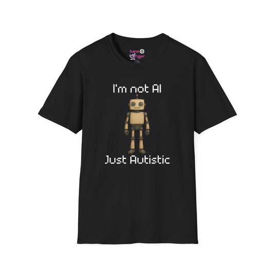 I'm Not AI Just Autistic Shirt, Neurodivergent Pride Robot Tee, Autism Awareness Shirt, Funny Pixel Graphic T Shirt