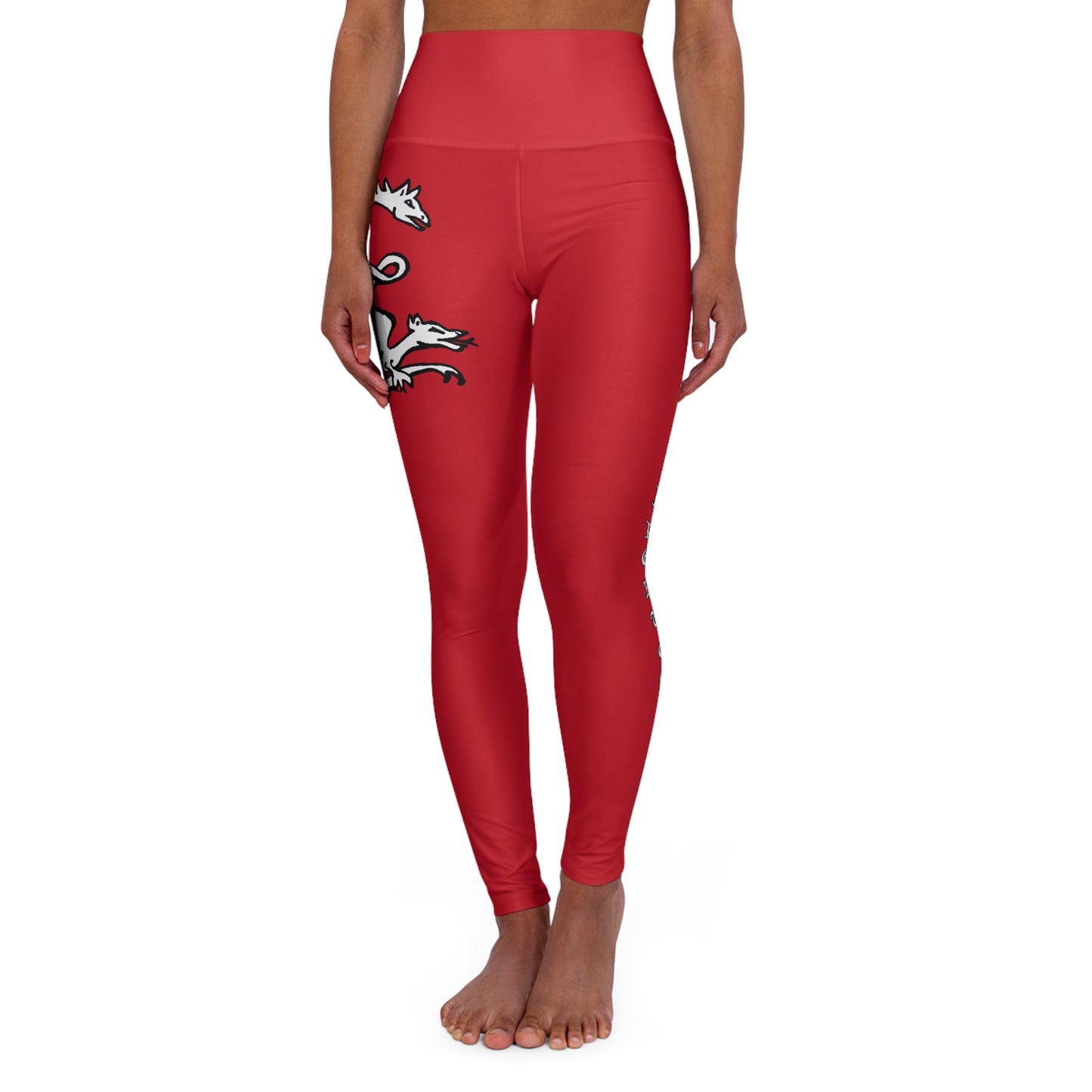 DARK RED -  Endless Productions High waste full length leggings