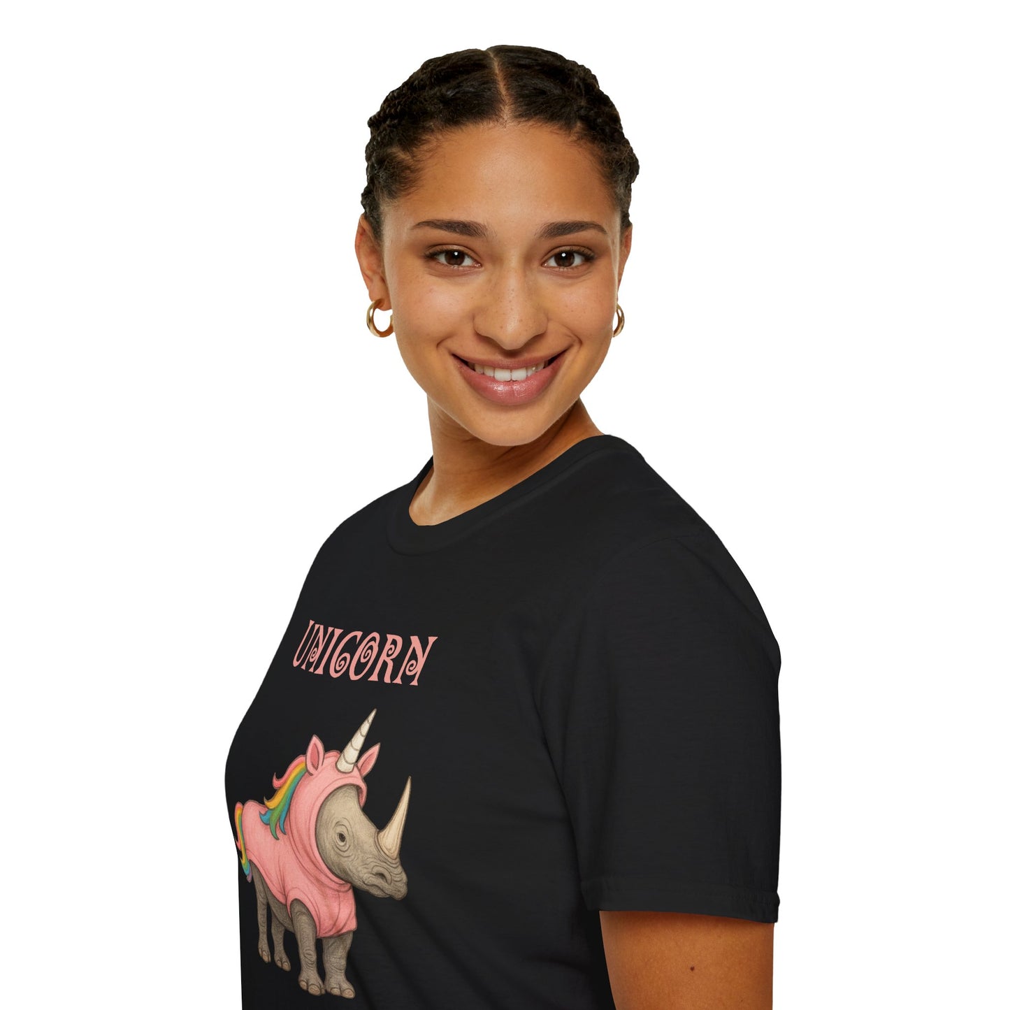 Unicorn Rhino Shirt, Funny Rainbow Rhino in T Shirt, Cute Animal Meme Tee, LGBTQ Kawaii Gift