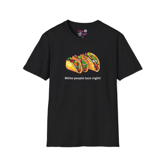 White People Taco Night T-Shirt – Funny Cursed Meme Tee | Icarus Fidget