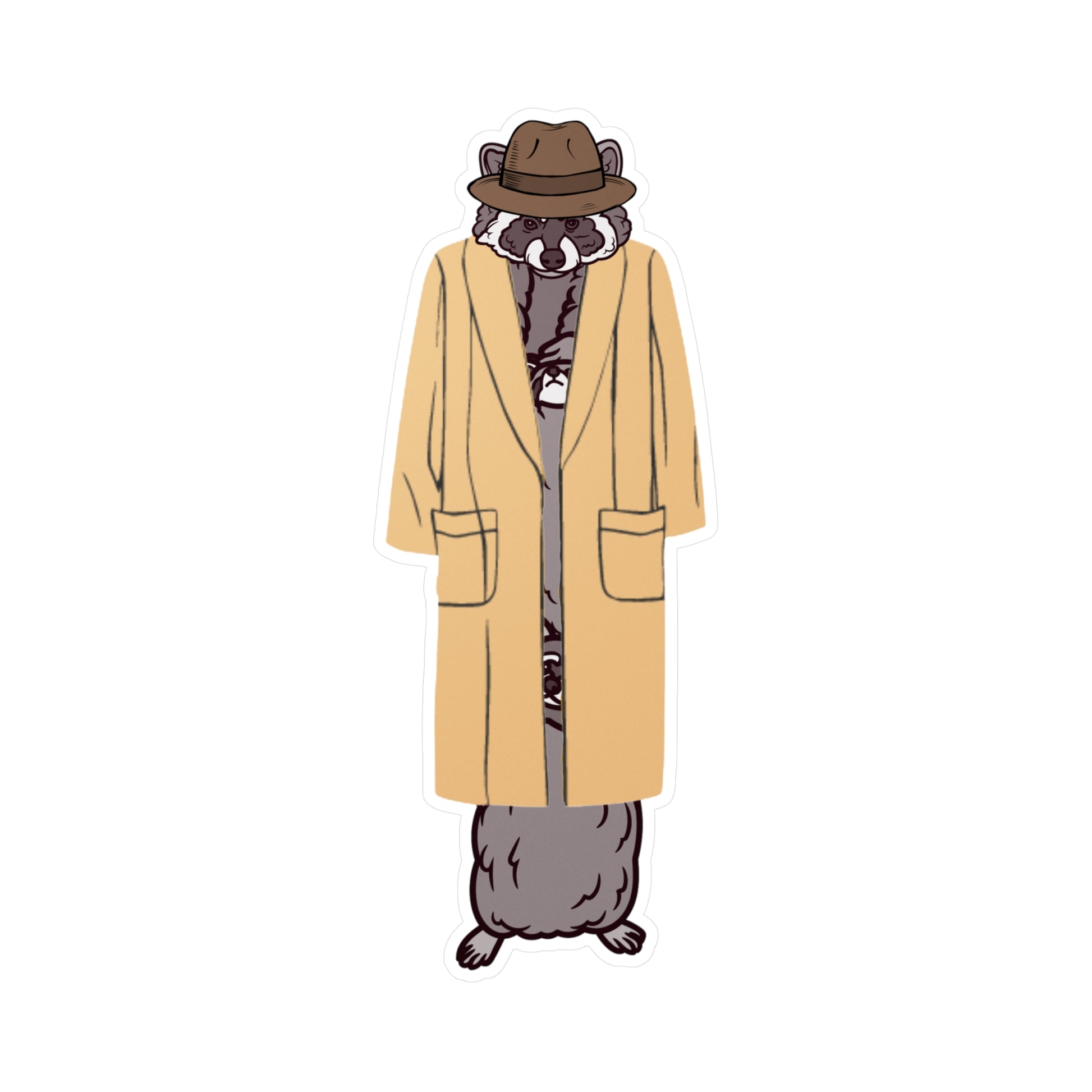 Totally NOT raccoons in a trench Sticker – Icarus Fidget