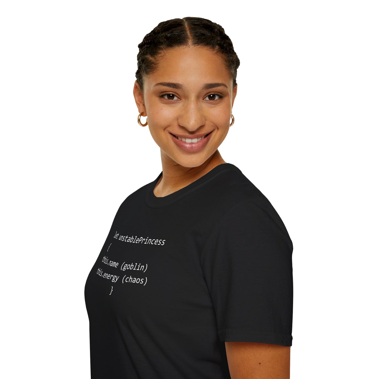unstablePrincess Code Shirt, Funny JavaScript Goblin Energy Tee, Developer Chaos Apparel