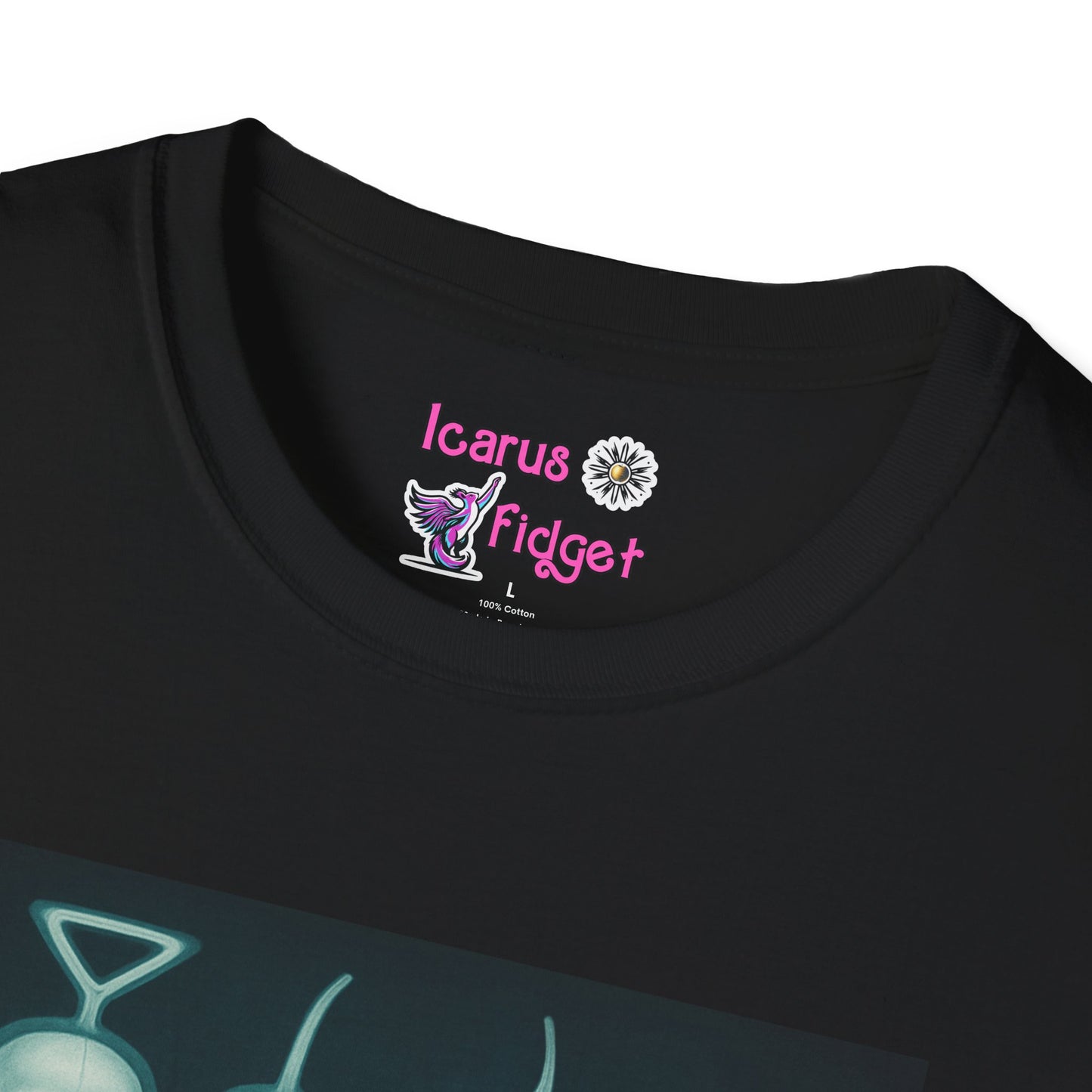 Cursed X-Ray Skeleton Quartet Tee – Spooky Uncanny Crew Shirt – Glowcore Horror Aesthetic T-Shirt