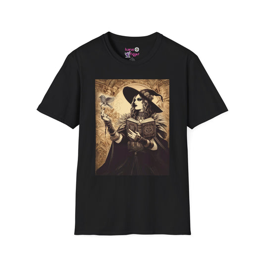 Clara the Forest Witch shirt, Gothic Arcane Portrait Art, Feminine Power Occult Illustration