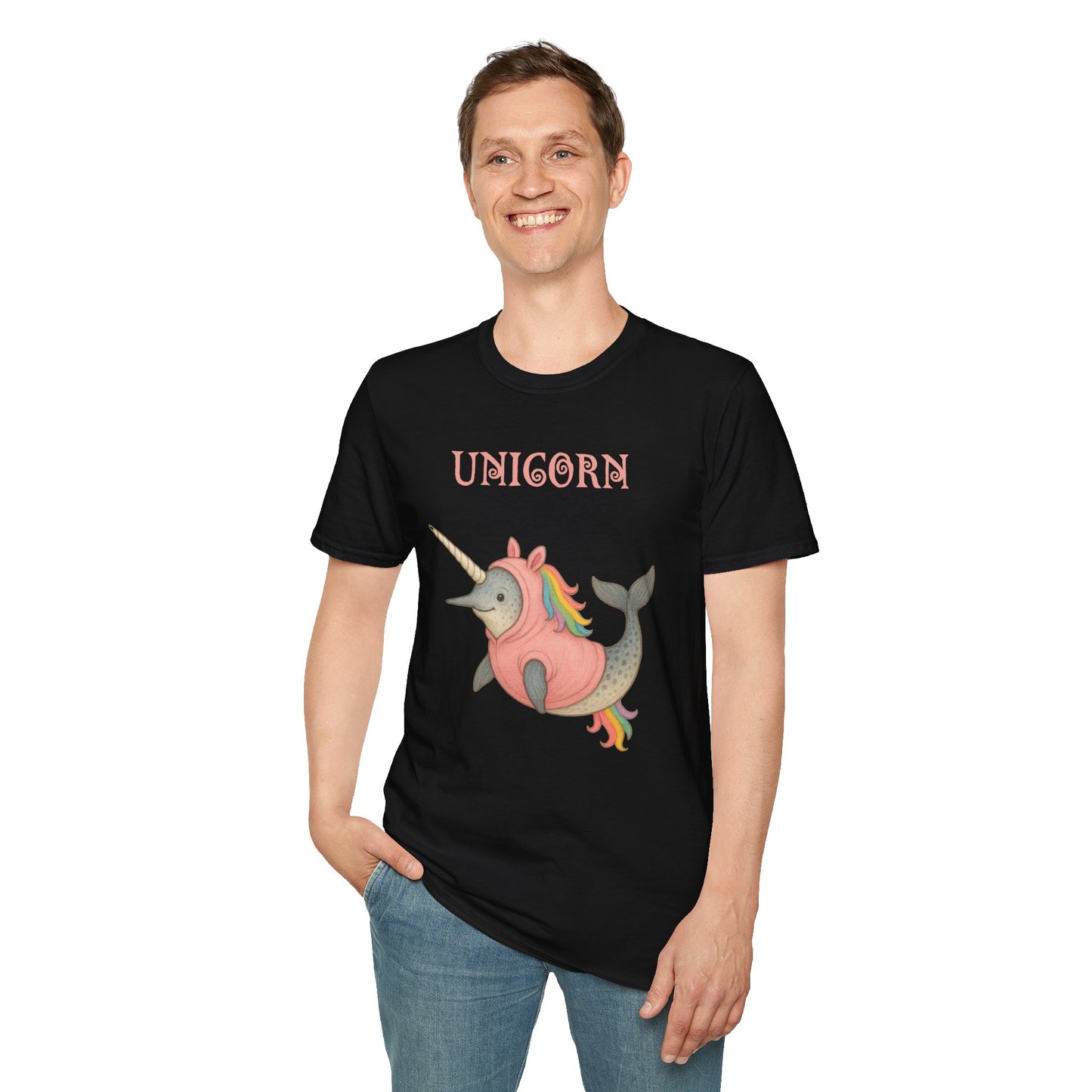 Unicorn Narwhal Shirt, Cute Narwhal in Unicorn , Pastel Animal Meme T Shirt, Funny Kawaii LGBTQ Gift