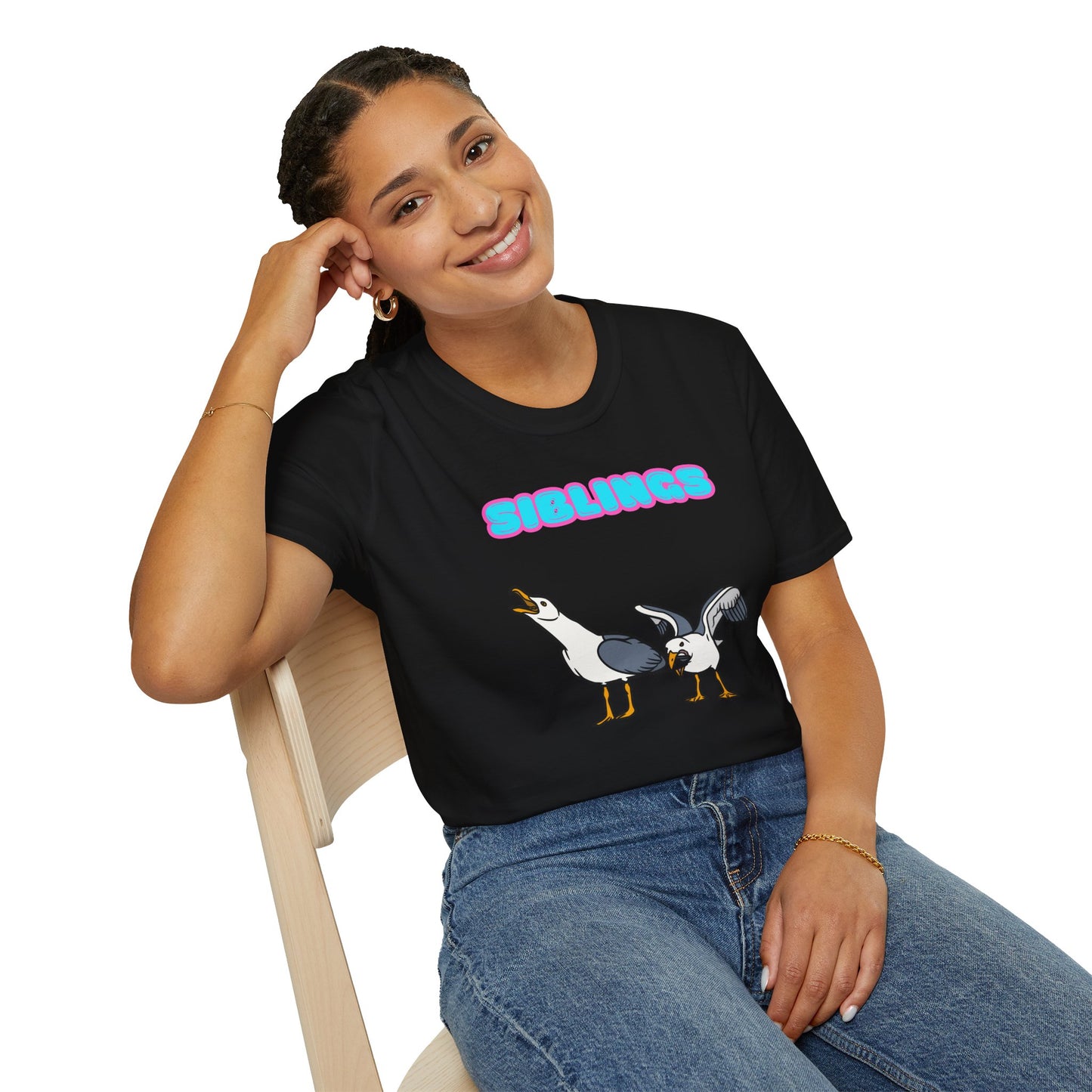 SIBLINGS Seagull Chaos Shirt, Funny Animal Meme Tee, ADHD Sibling love