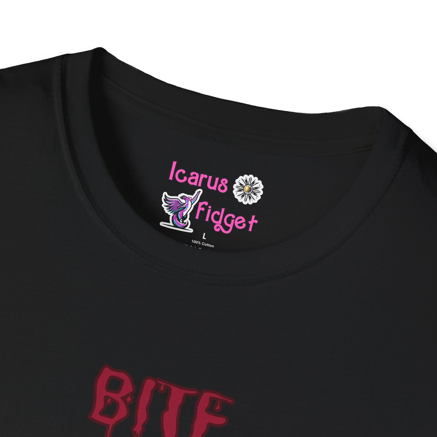 Bite Me Vampire Lips Shirt, Gothic Fang Babe Tee, Sexy Blood Drip Horrorcore Graphic