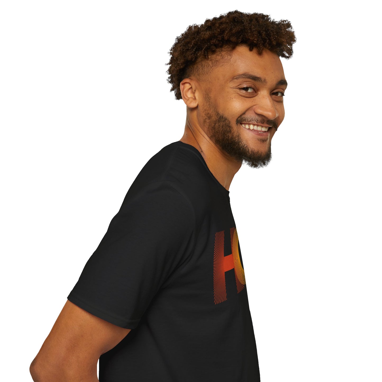 HOE Color Gradient Graphic T-Shirt | Bold Lettering Tee