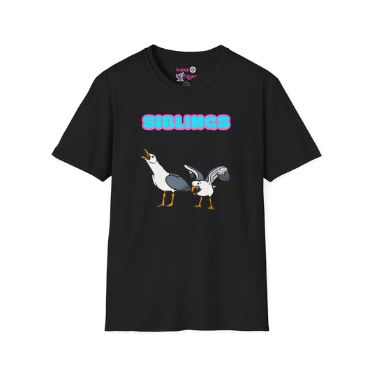 SIBLINGS Seagull Chaos Shirt, Funny Animal Meme Tee, ADHD Sibling love