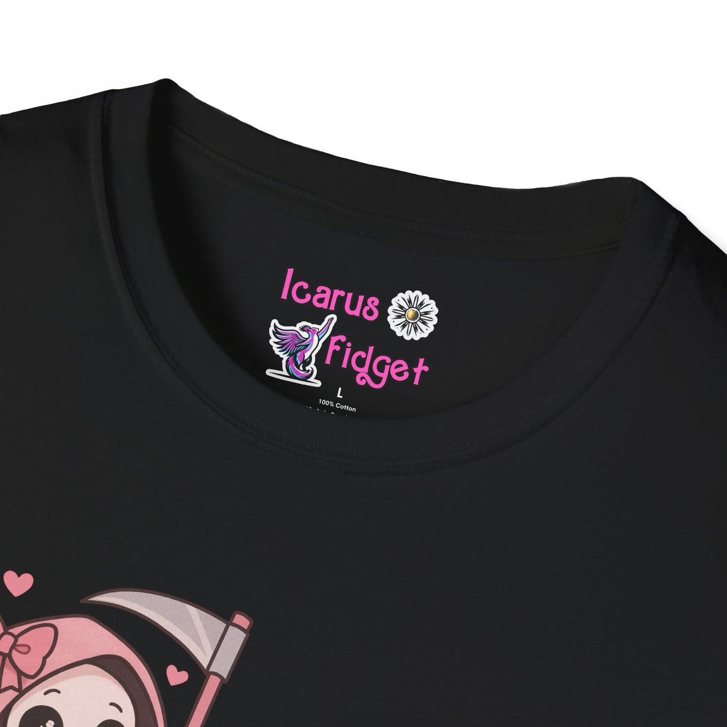 Death and Their Pale Horse Shirt, Kawaii Grim Reaper & Pony Tee, Pastel Goth T Shirt, Cute Apocalypse Meme Design