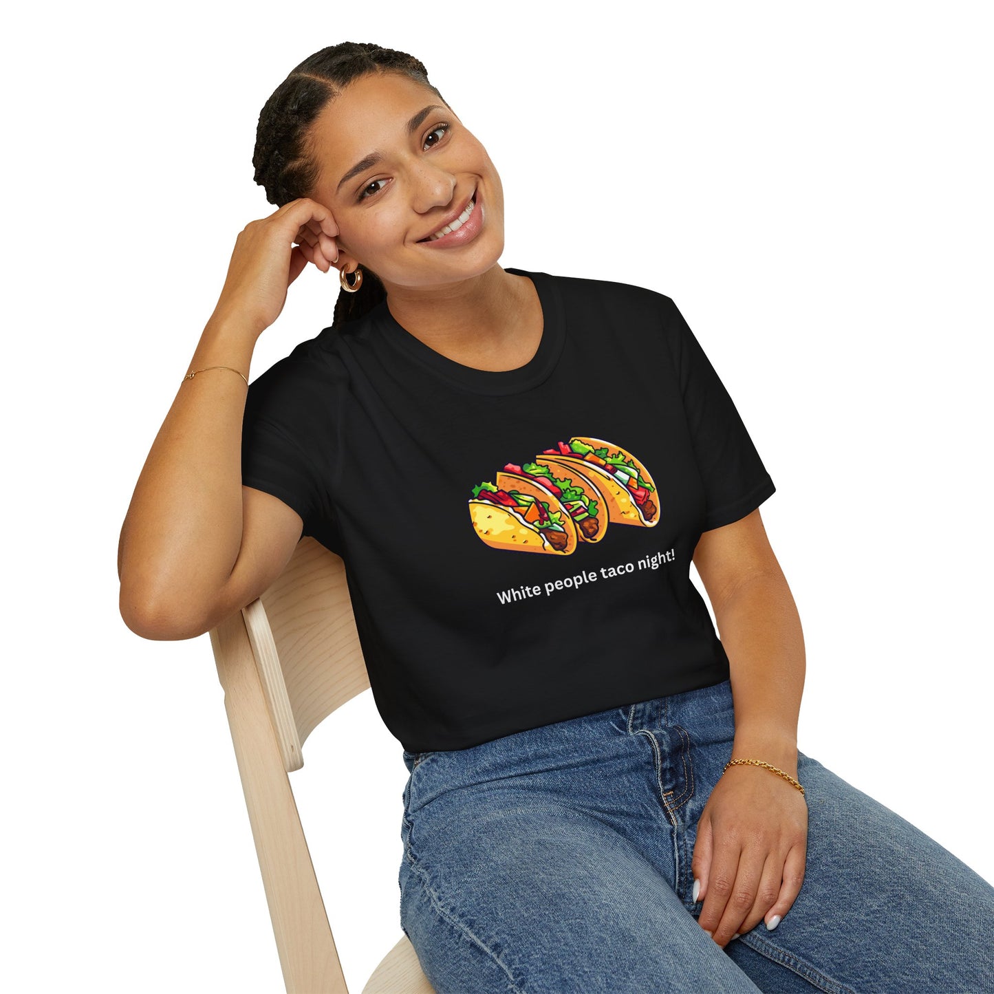 White People Taco Night T-Shirt – Funny Cursed Meme Tee | Icarus Fidget