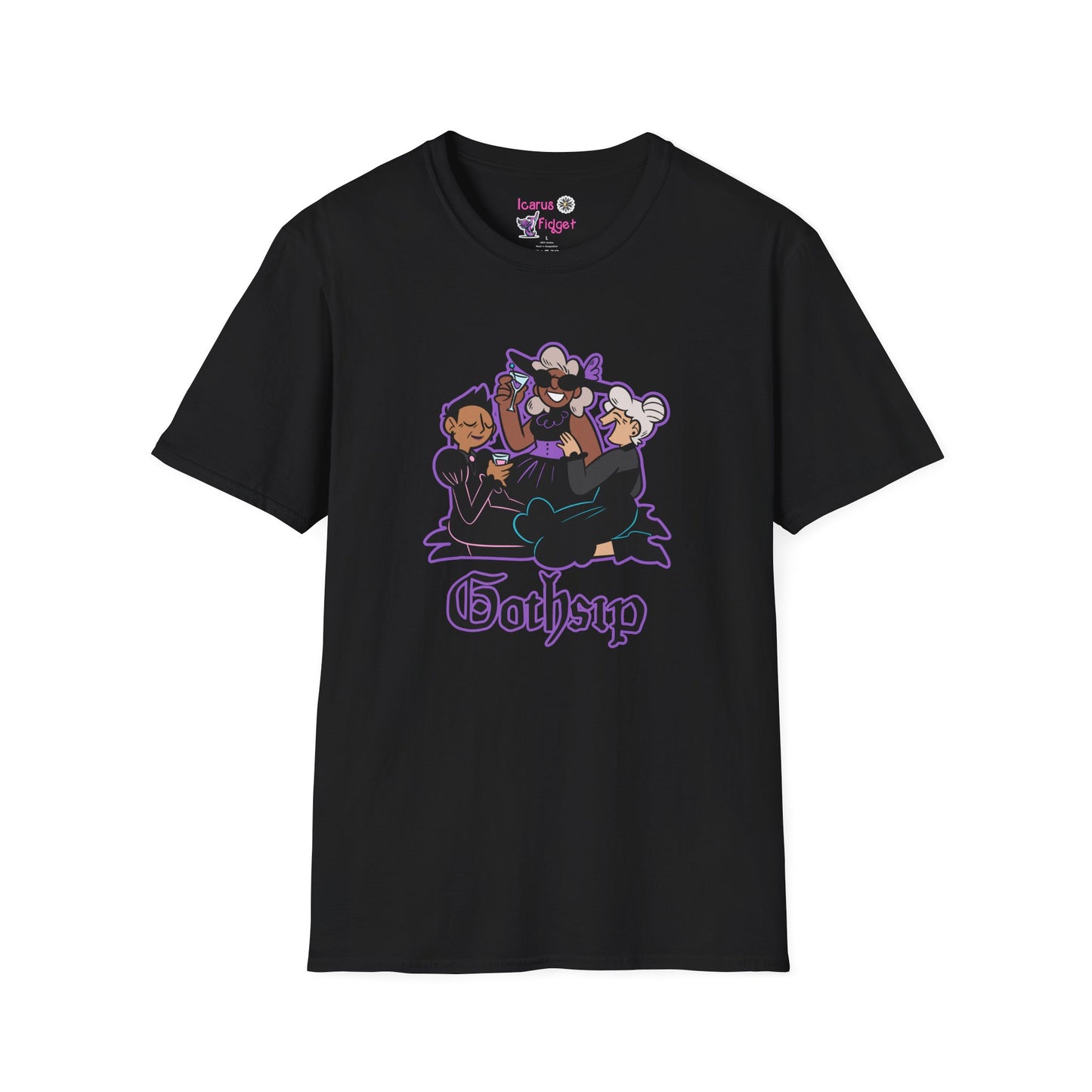 Gothsip Shirt, Gothic Girl Gang Tee, Dark Humor Cocktail Coven Aesthetic