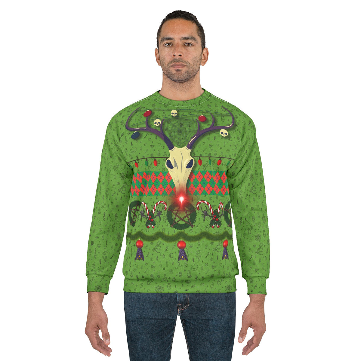 Oh Deer, It's Cursedmas Ugly Christmas Sweater Style