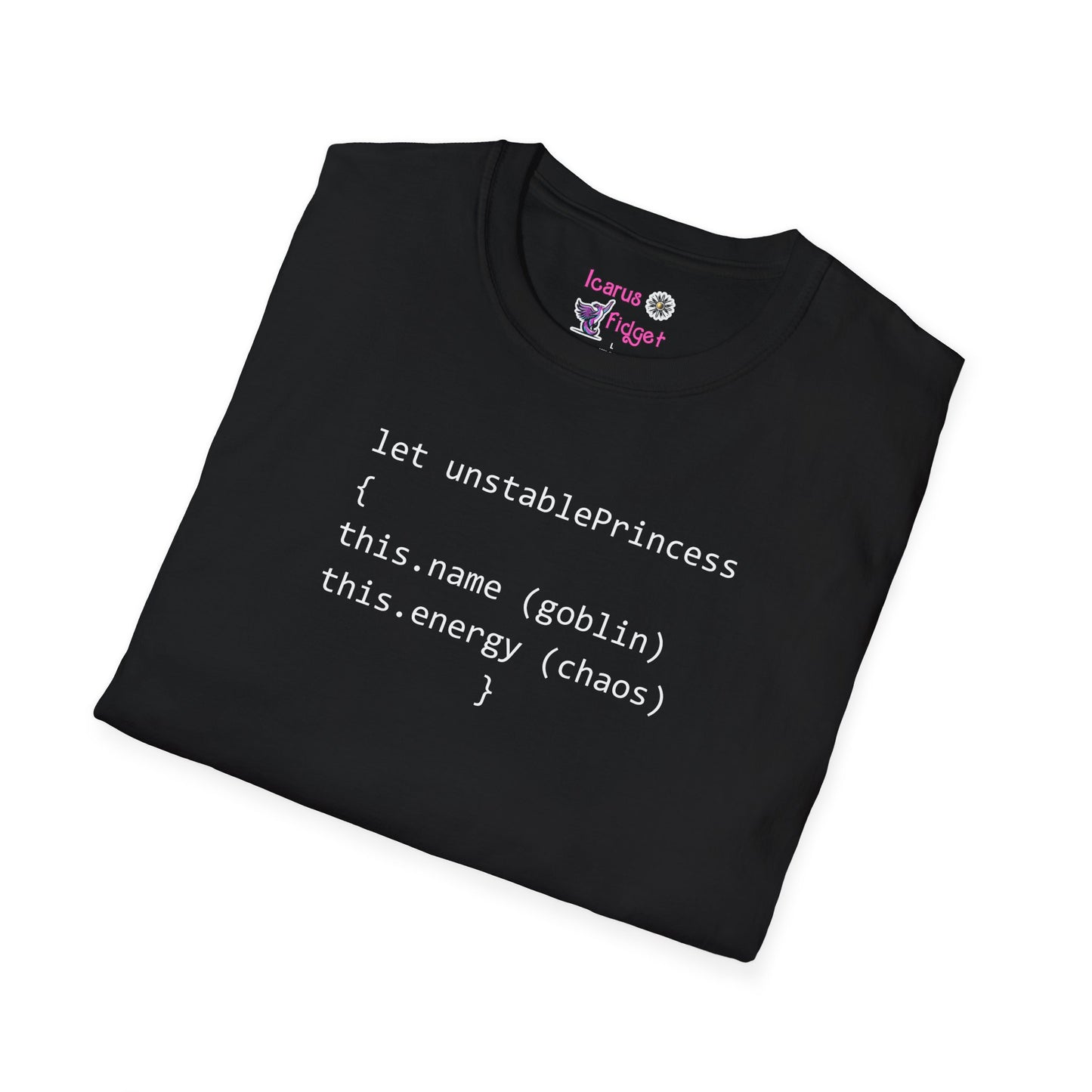 unstablePrincess Code Shirt, Funny JavaScript Goblin Energy Tee, Developer Chaos Apparel