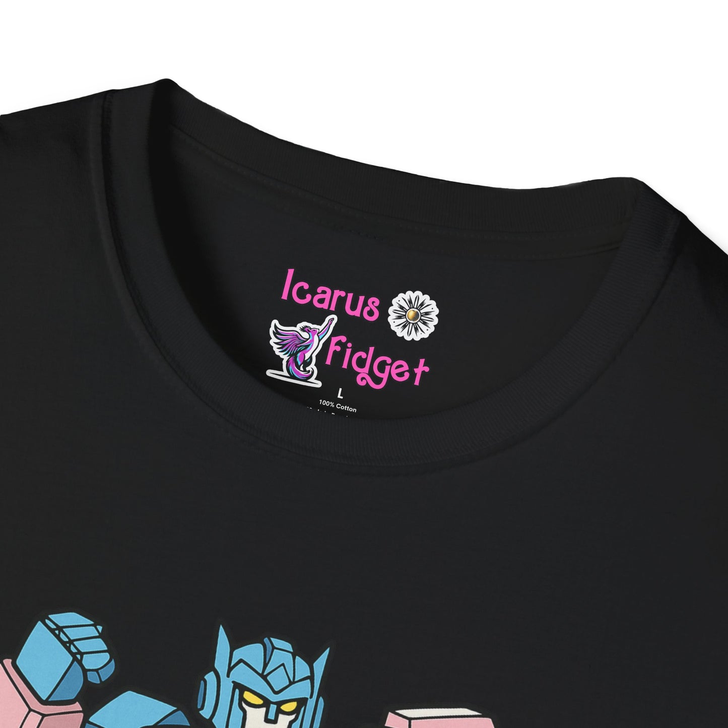 Trans-Former Shirt,  Transgender Robot Pride Tee, Queer Mecha Graphic T Shirt, LGBTQ+ Affirmation Apparel