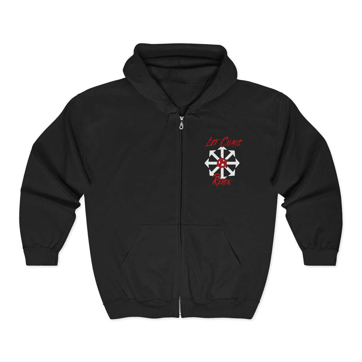 Unisex Full Zip Hoodie with Bold Graphic Design | Casual Wear, Street Style, Gifts for Him, Her, Holidays, Comfortable Layering