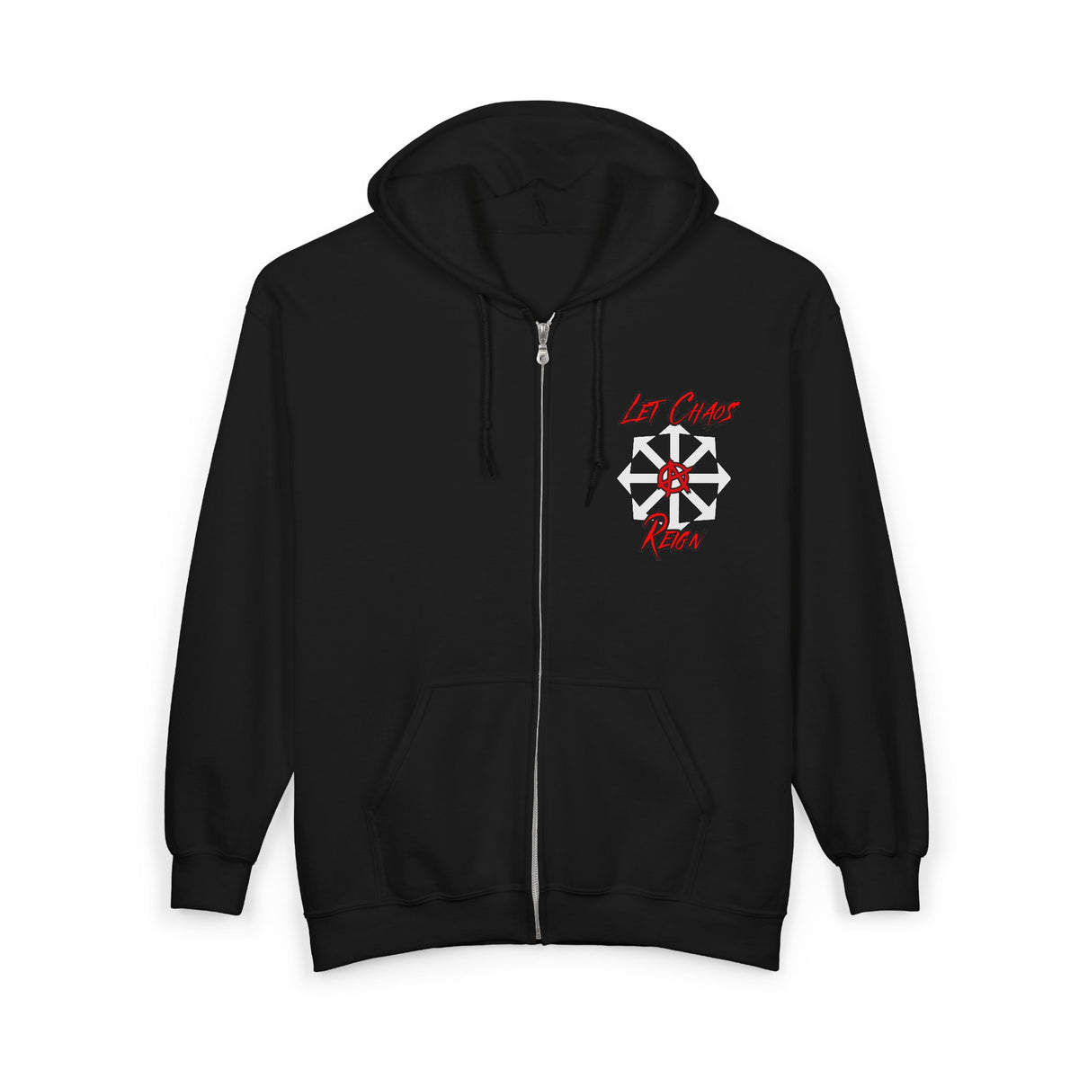 Unisex Full Zip Hoodie with Bold Graphic Design | Casual Wear, Street Style, Gifts for Him, Her, Holidays, Comfortable Layering