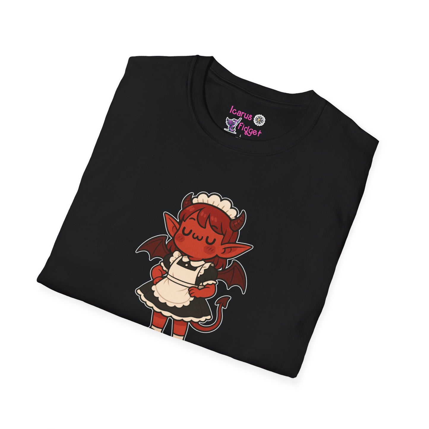 Demon Maid Shirt , Cute Imp in French Maid Outfit Tee, Kawaii Hellcore T Shirt, Horny & Housebroken Aesthetic