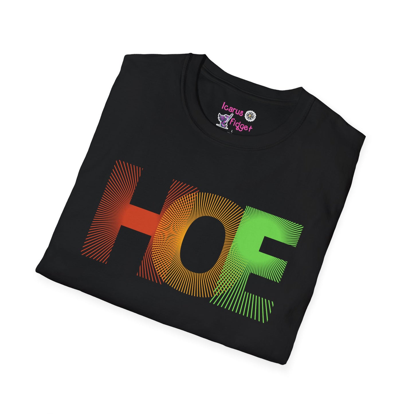 HOE Color Gradient Graphic T-Shirt | Bold Lettering Tee