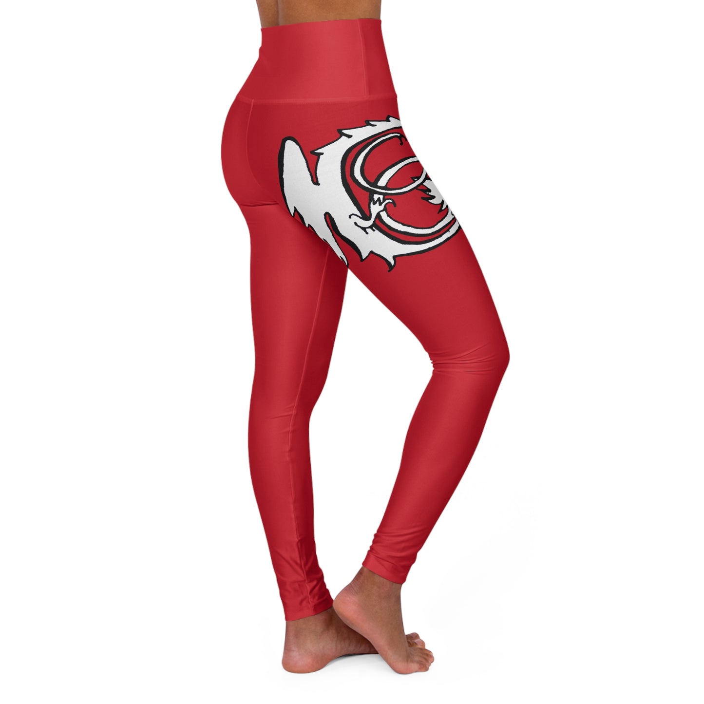 DARK RED -  Endless Productions High waste full length leggings